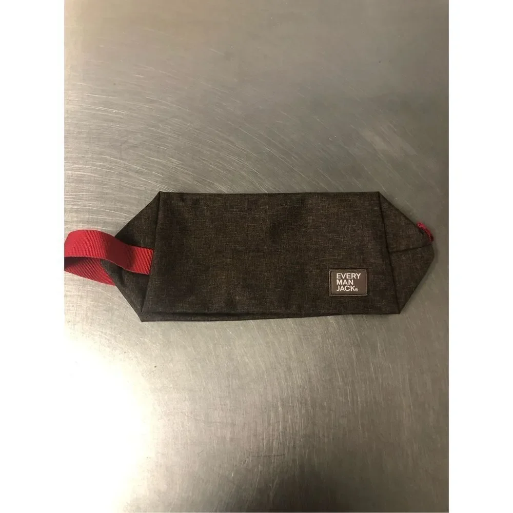 🌼5for$25🌼Every Man Jack Men’s Brown and Red Travel Luggage Zip Up Pouch